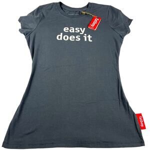 Fatboy.com Bean Bag Company Women Medium Fitted Graphic T Shirt  Dark Gray New